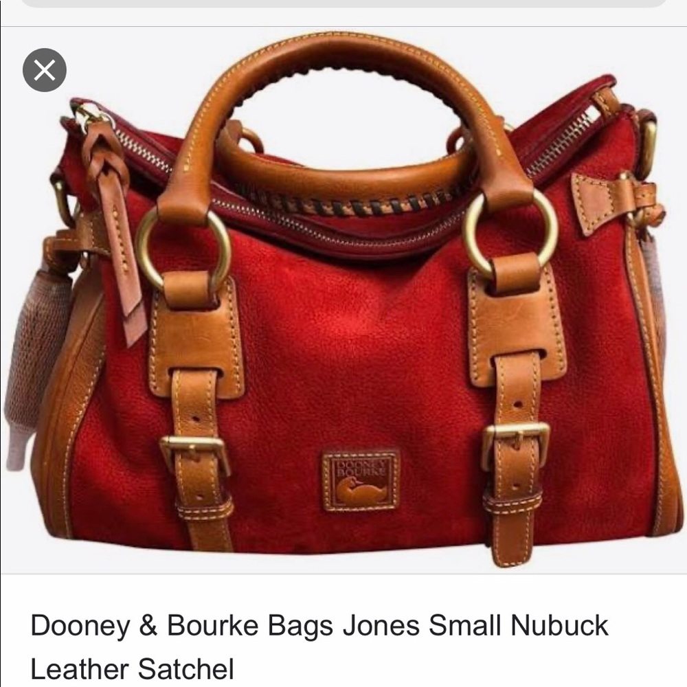 💕💕Host Picks 💕💕 Dooney & Bourke Jones Small Red Nubuck Leather Satchel